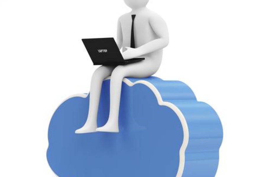 Virtual guy on a cloud
